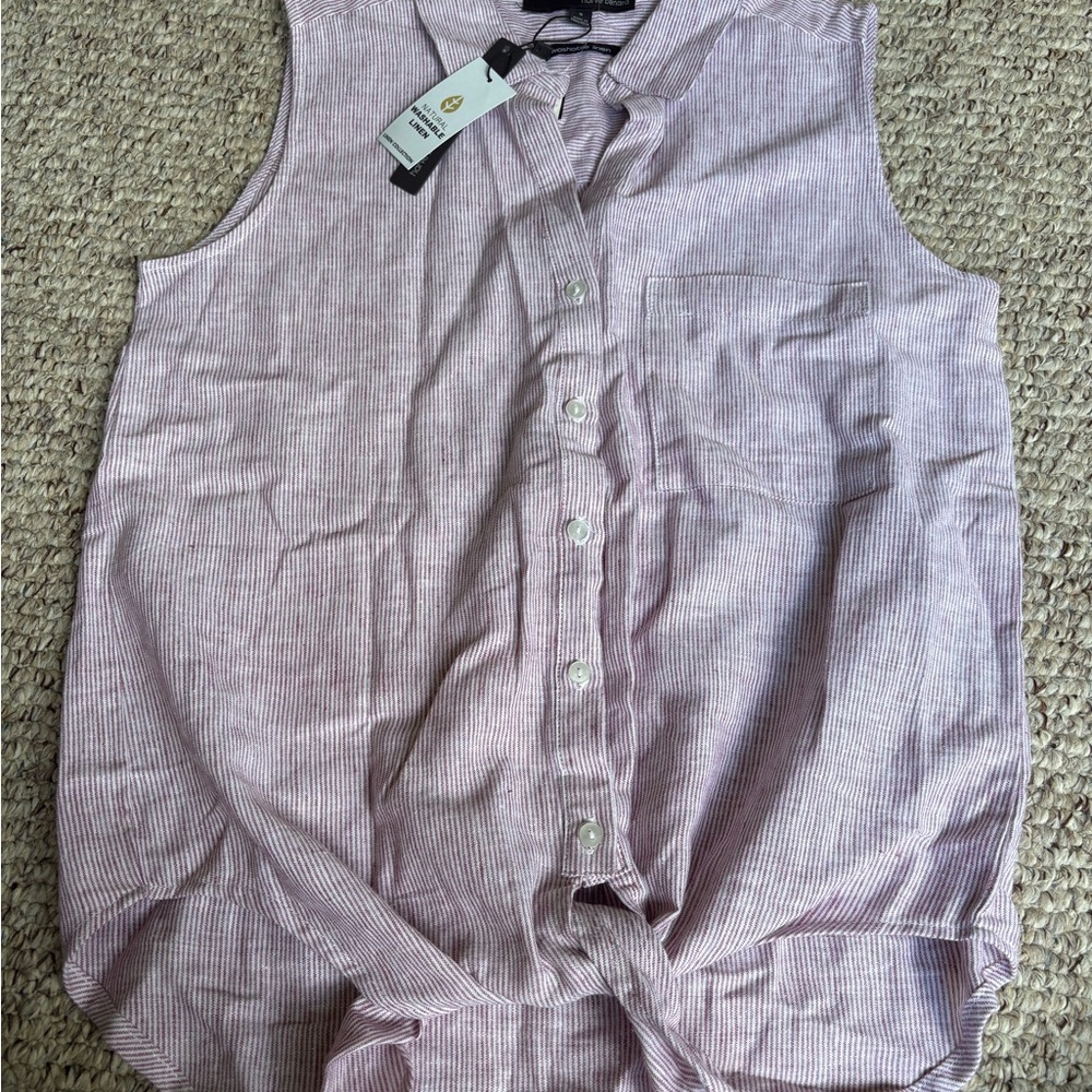Sleeveless Pink Striped Top